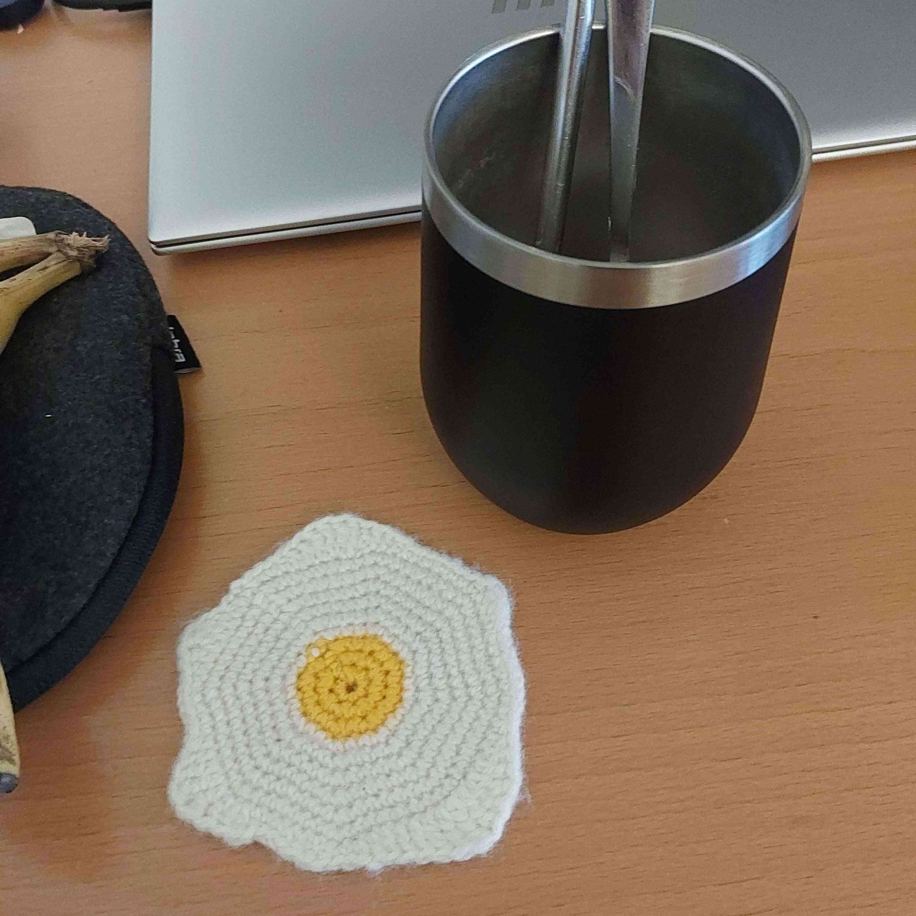 Fried egg coaster